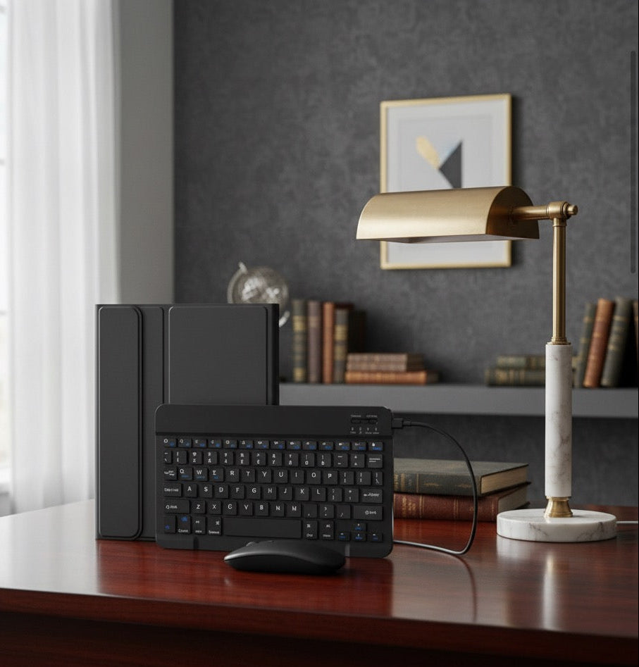 Ipad Case with Detachable Bluetooth Keyboard and Mouse