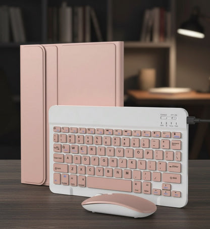 Ipad Case with Detachable Bluetooth Keyboard and Mouse