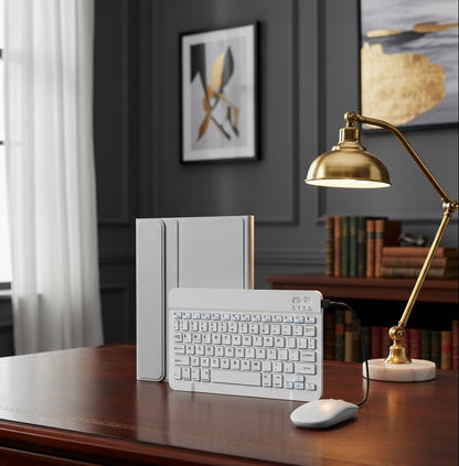 Ipad Case with Detachable Bluetooth Keyboard and Mouse