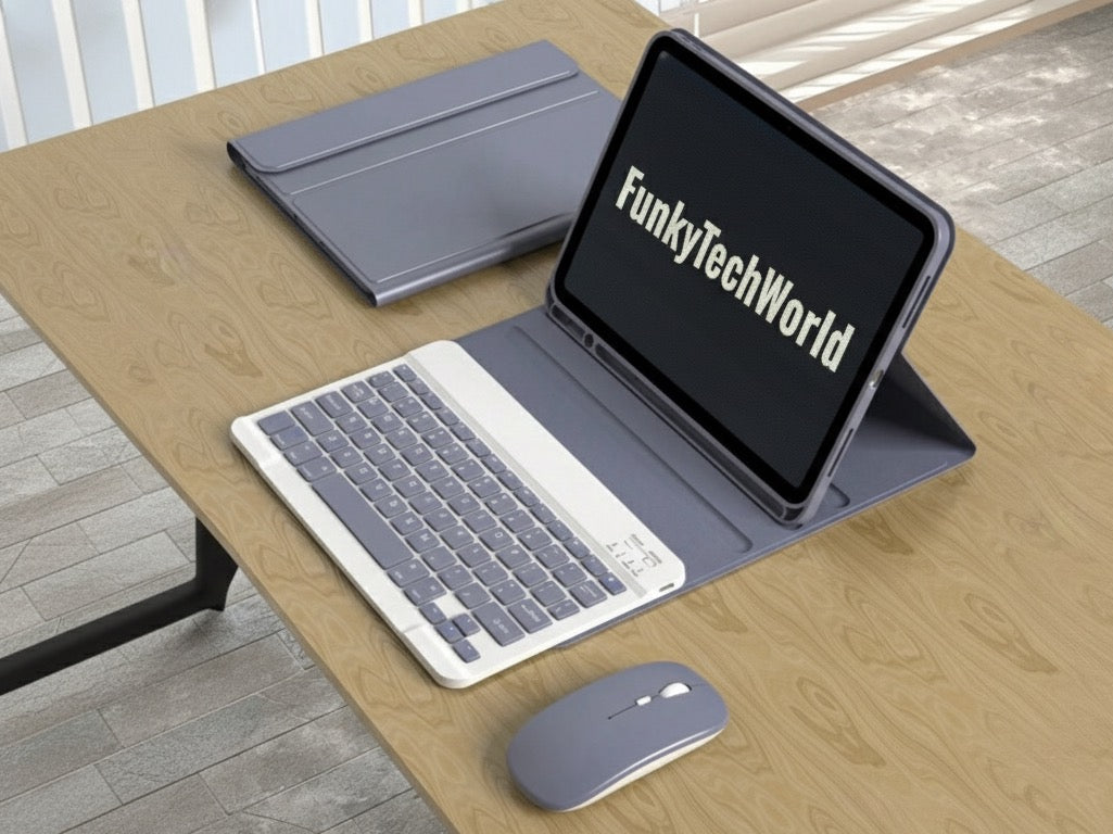 Ipad Case with Detachable Bluetooth Keyboard and Mouse