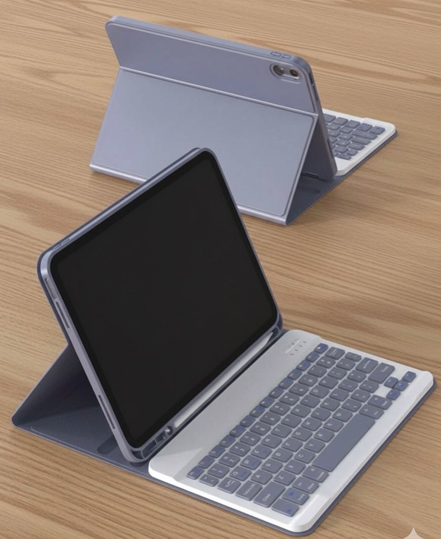 Ipad Case with Detachable Bluetooth Keyboard and Mouse
