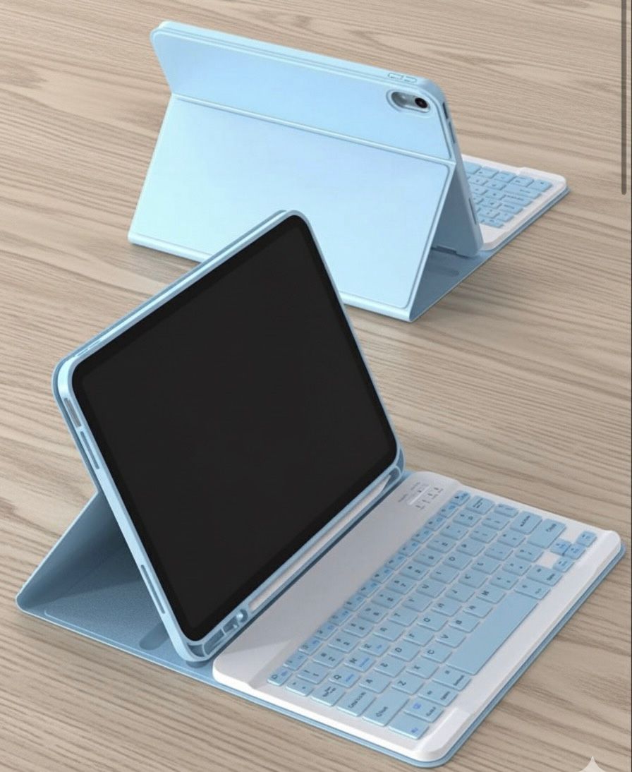 Ipad Case with Detachable Bluetooth Keyboard and Mouse