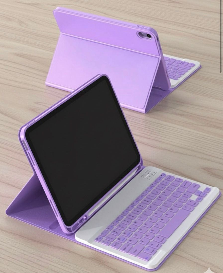 Ipad Case with Detachable Bluetooth Keyboard and Mouse